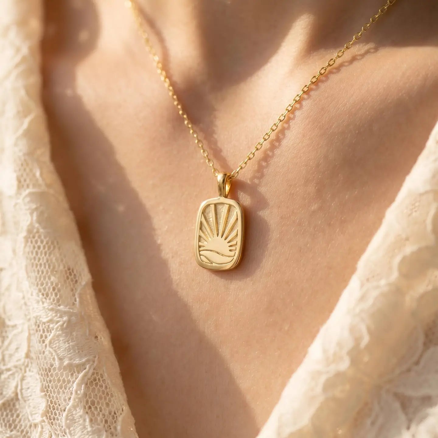 Gold Dipped Sun Necklace
