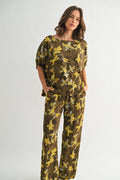 Flower Print Dolman Top