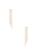 Crystal Baguette 5 Line Drop Earring
