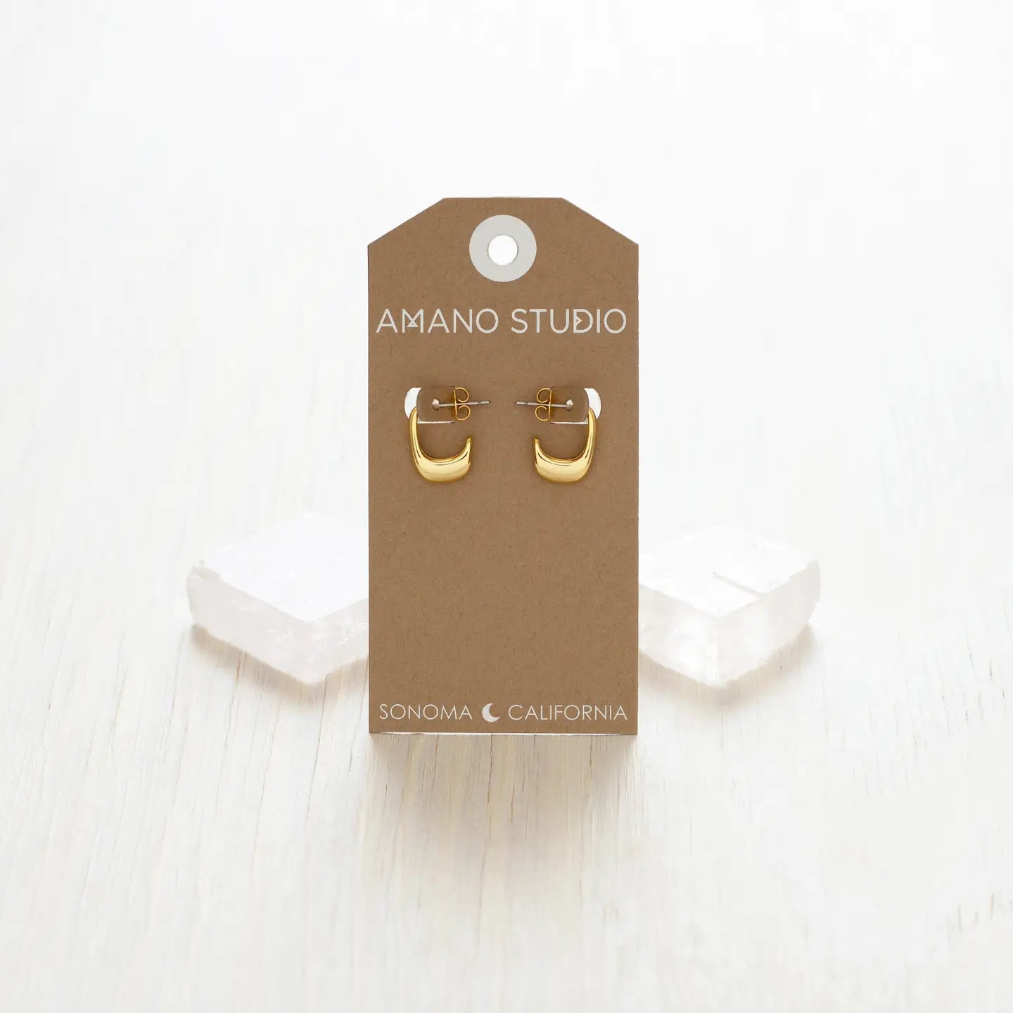 Geometric Hoop Stud Earrings