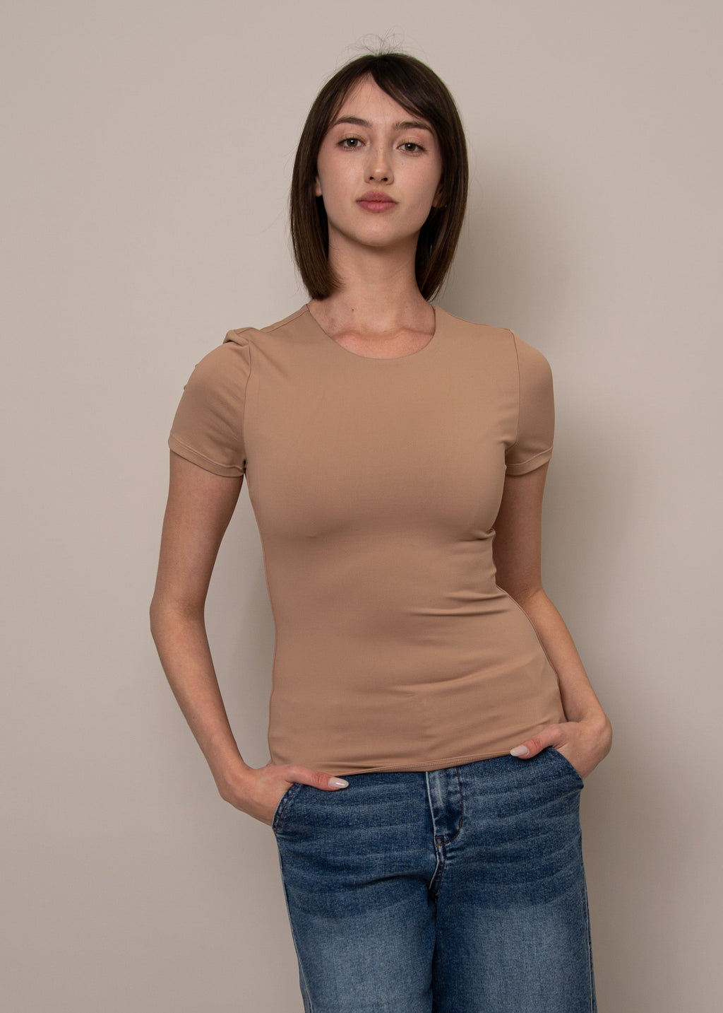 Roxi Signature Second Skin Top in Almond