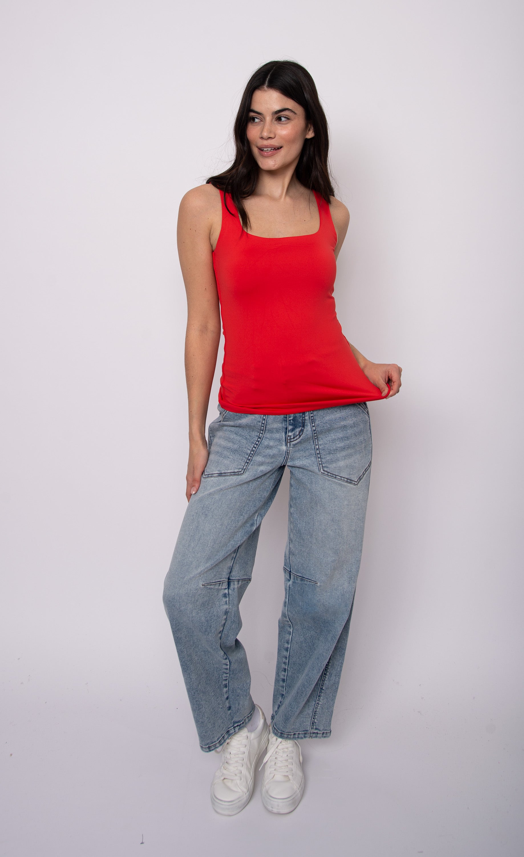 Signature Second Skin Tank Top in Cherry