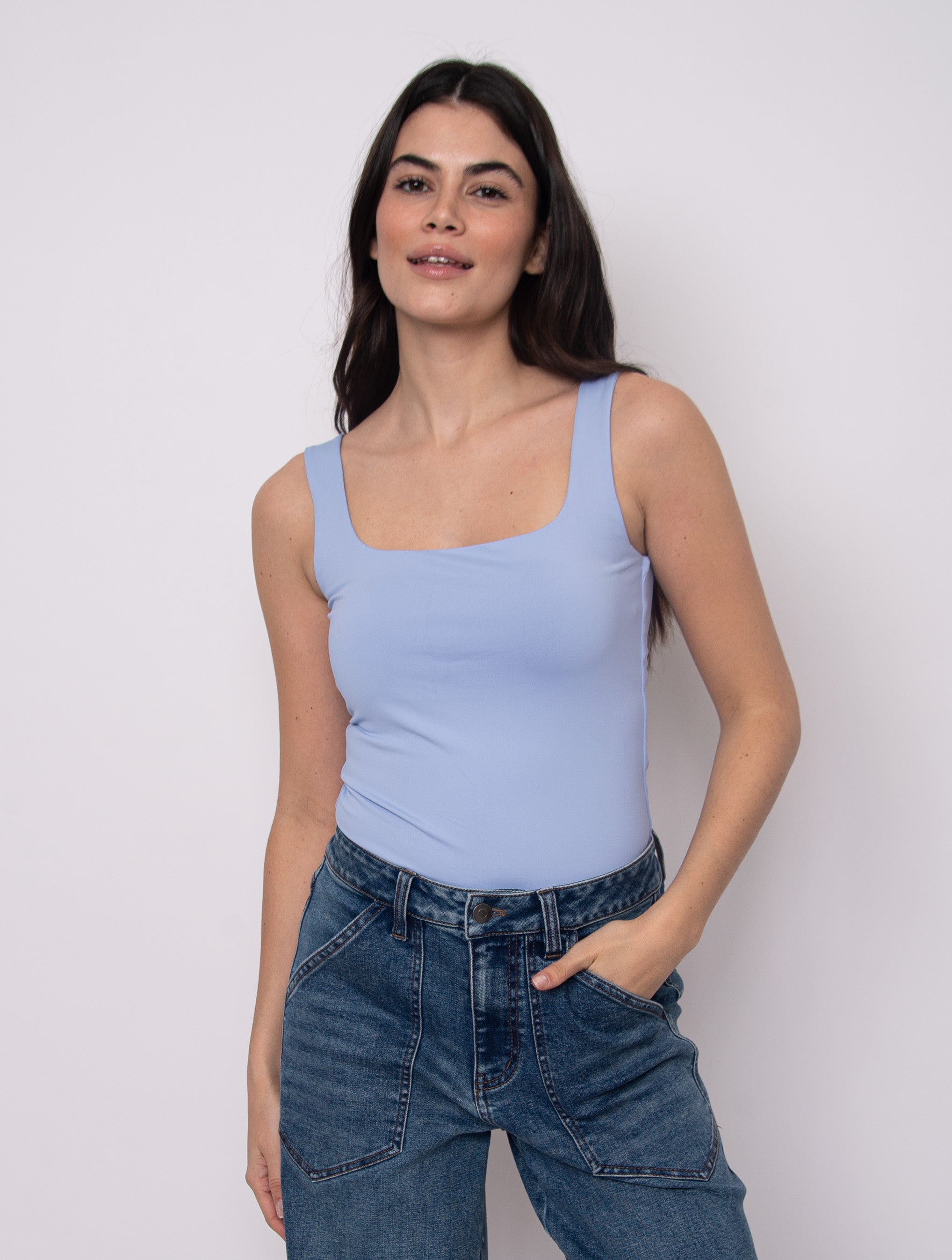 Signature Second Skin Tank Top in Perri Blue
