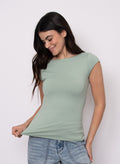 Brida Second Skin Low Back Top in Ivy Green