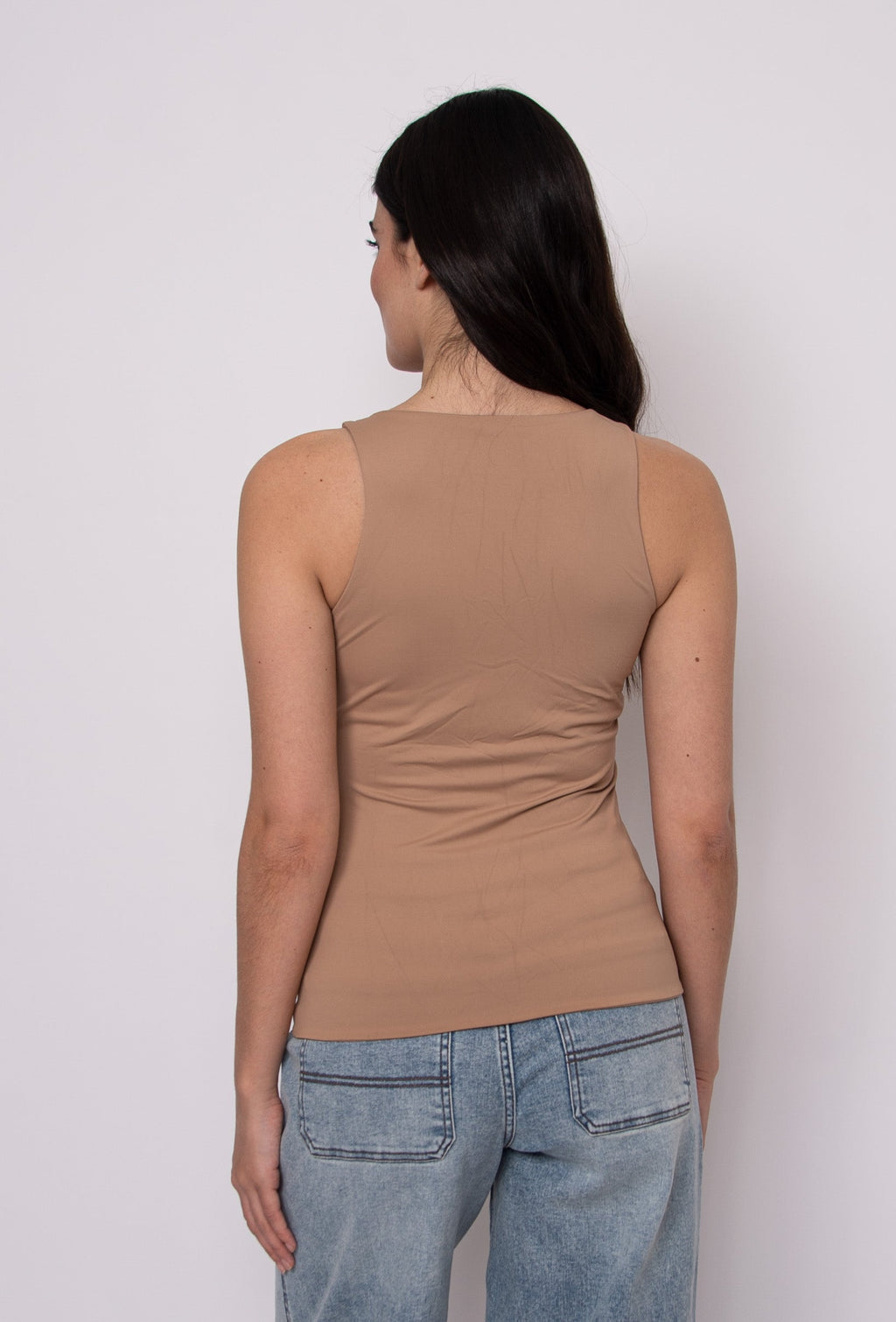 Maria Second Skin Tank Top in Almond