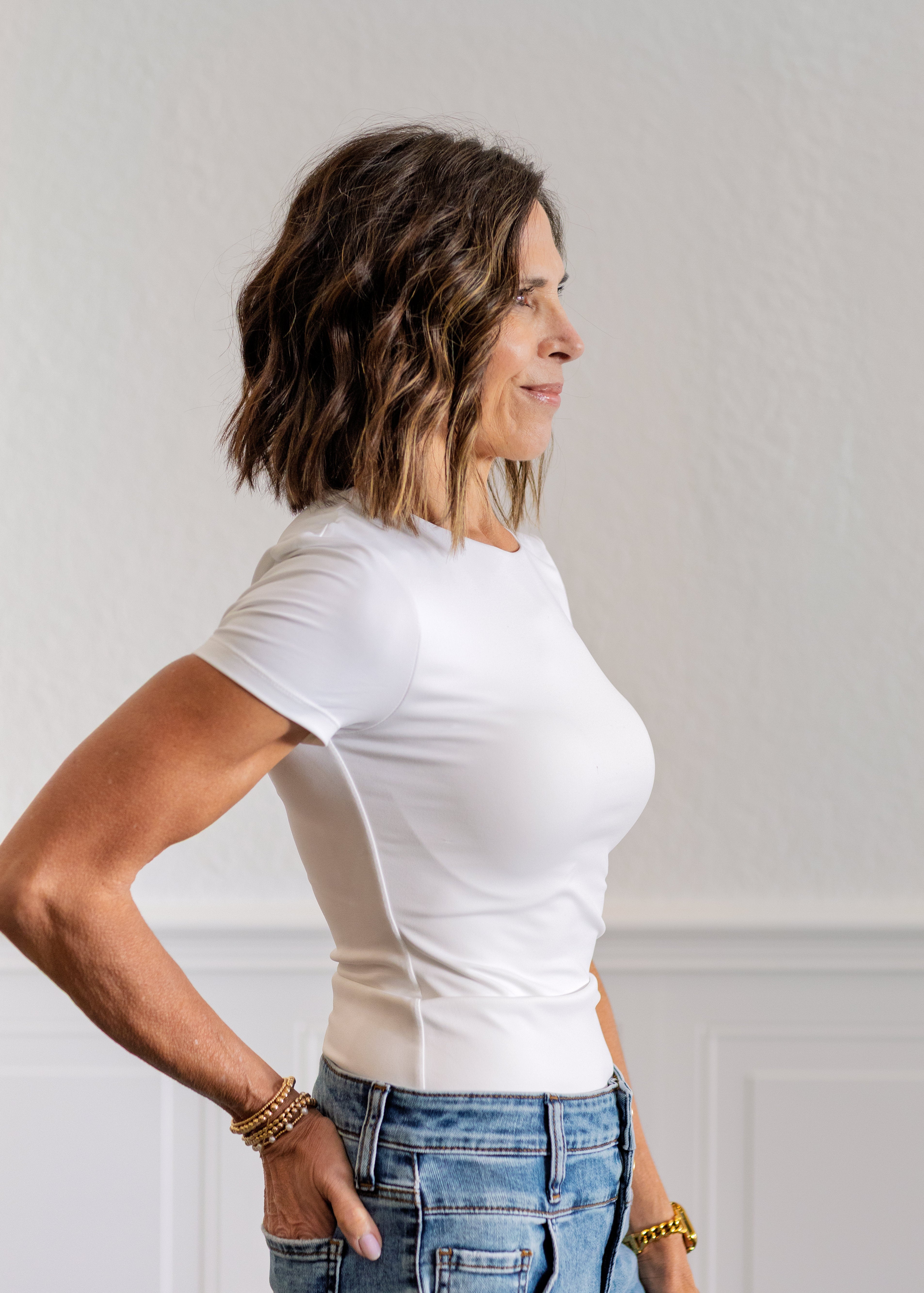Roxi Signature Second Skin Top in White