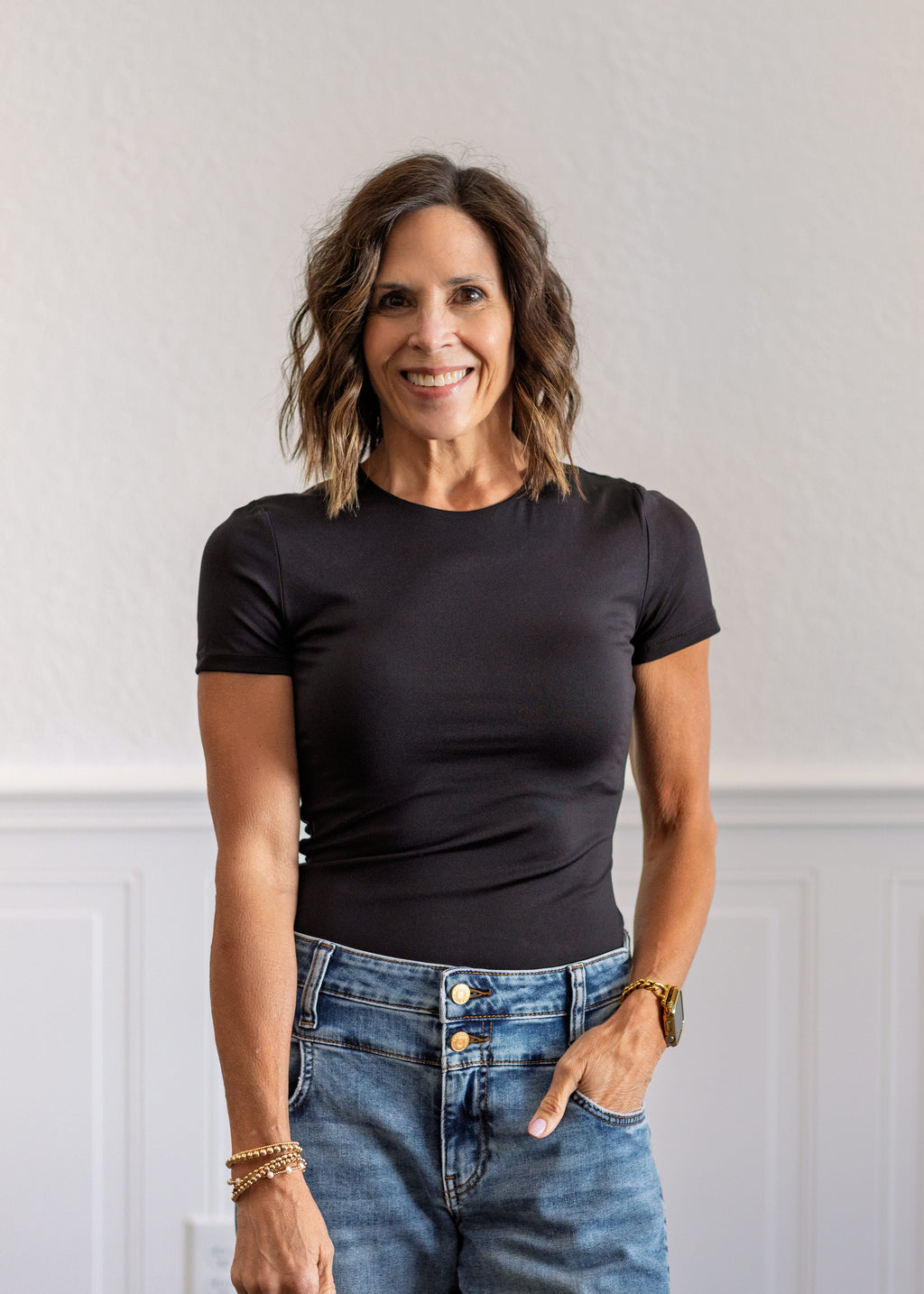 Roxi Signature Second Skin Top in Black