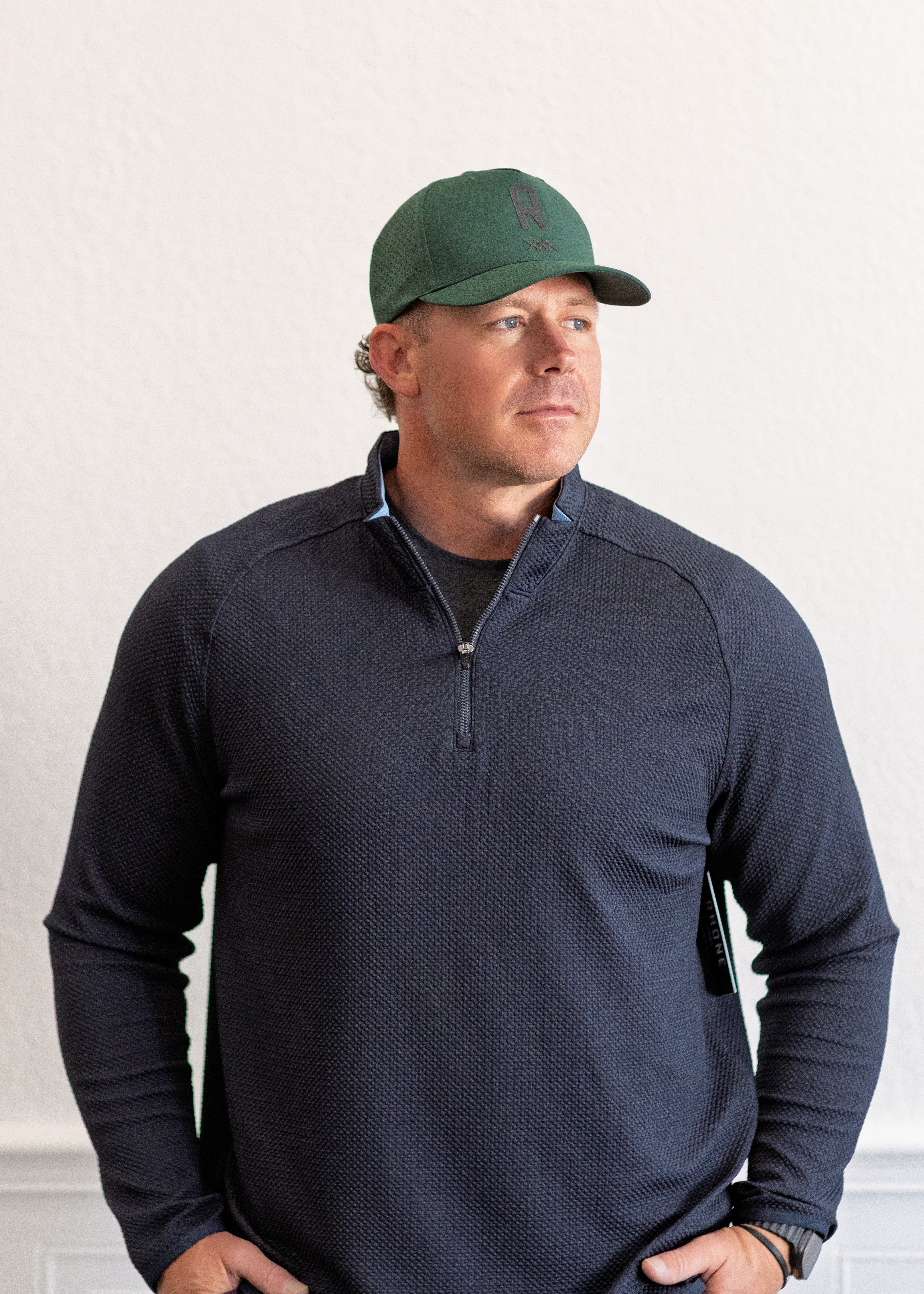 Peak Hat in Hunter Green