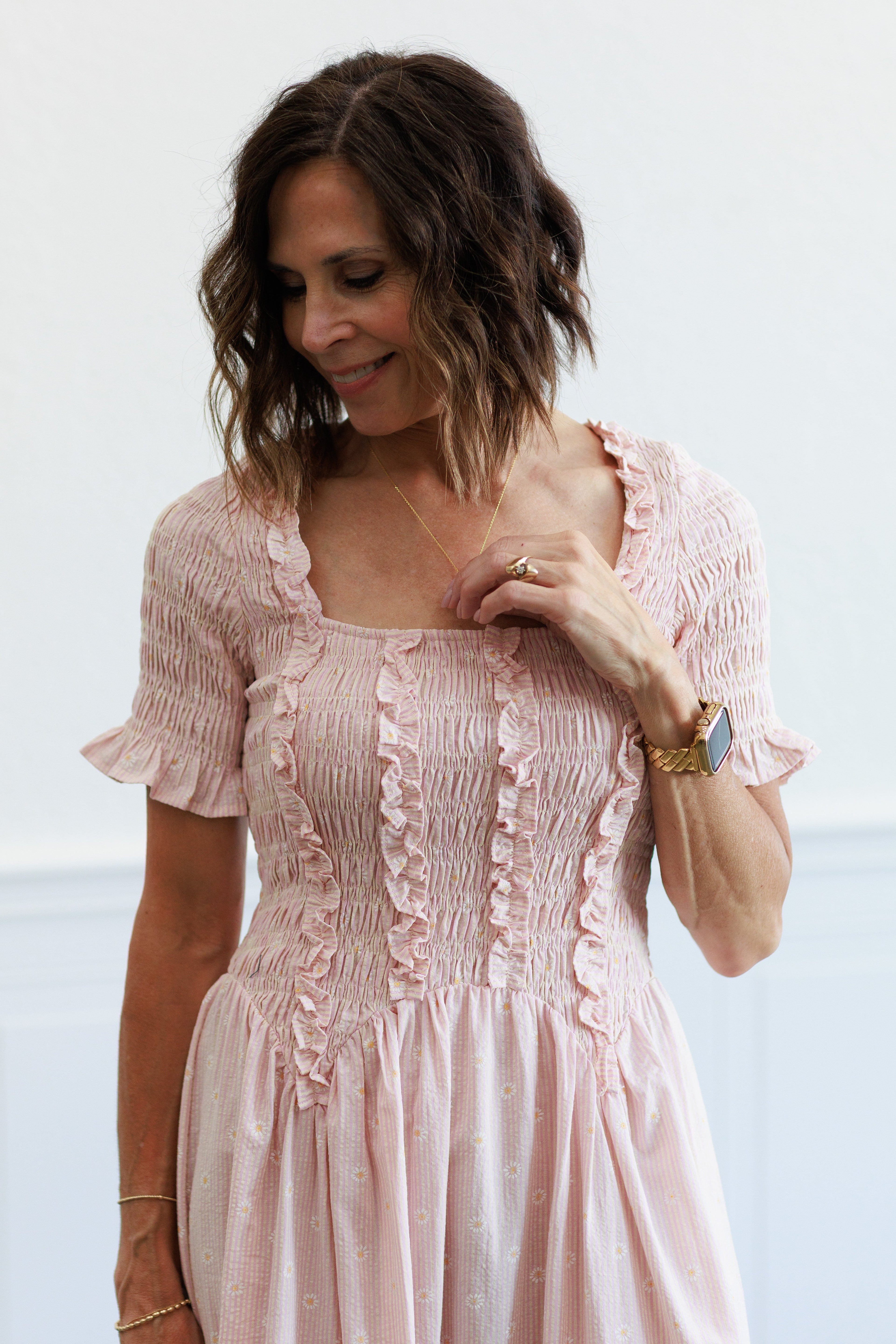 Ditsy Floral Print Midi Dress