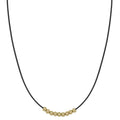 Cord Necklace with Beaded Necklace