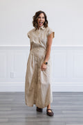 Sleeveless Wide Leg Stripe Jumpsuit
