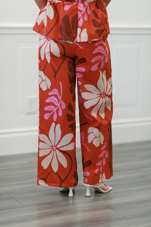 Botanical Pants in Rust