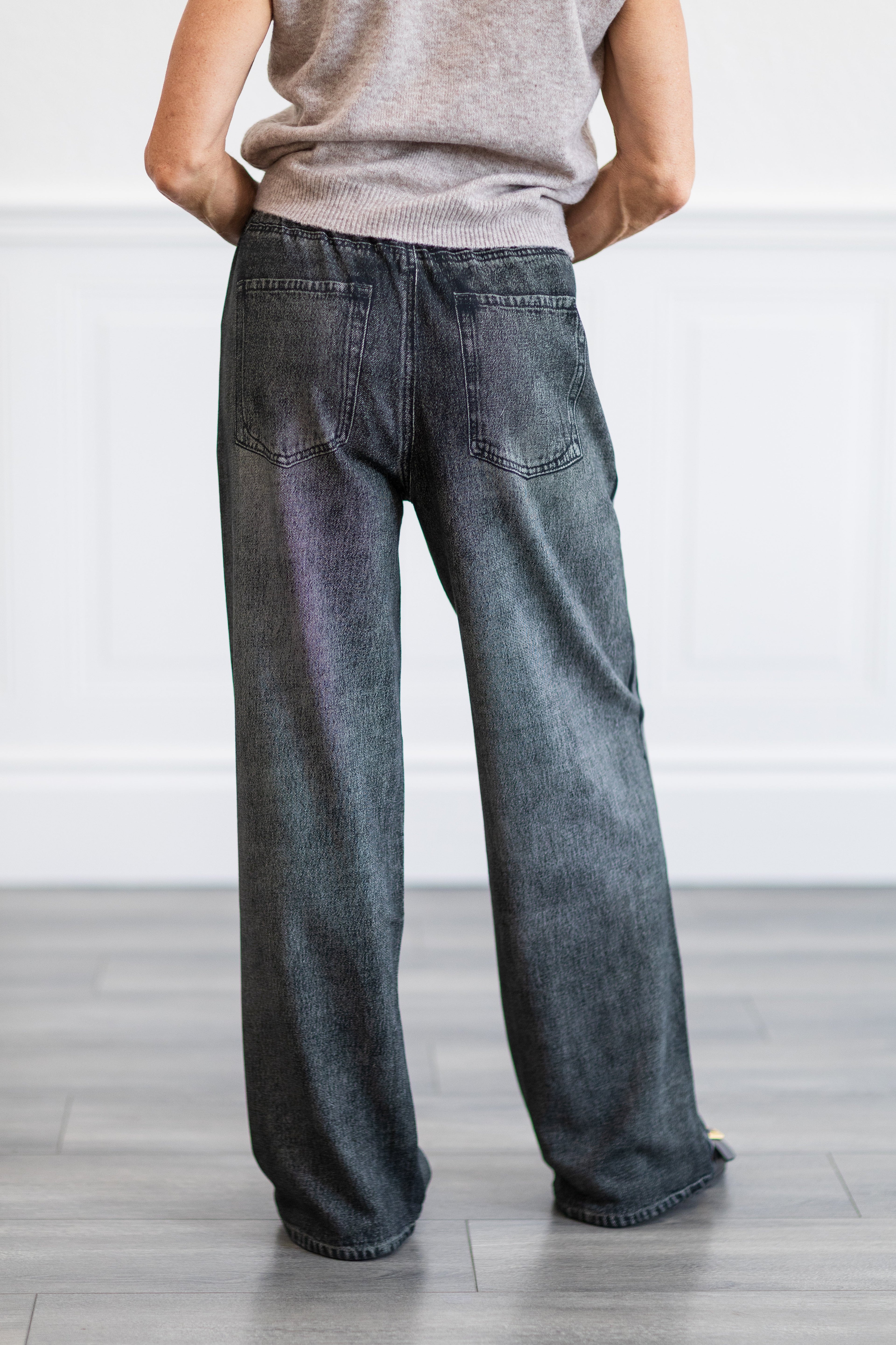 Elan: Jojo Denim Track Sweatpants