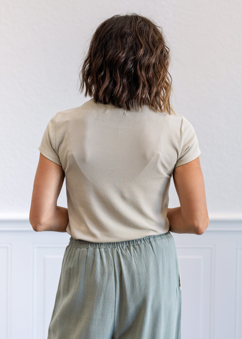 Classic Ribbed T-Shirt in Natural