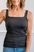 Signature Second Skin Tank Top in Black