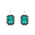 Crystal Rectangle Drop Earrings