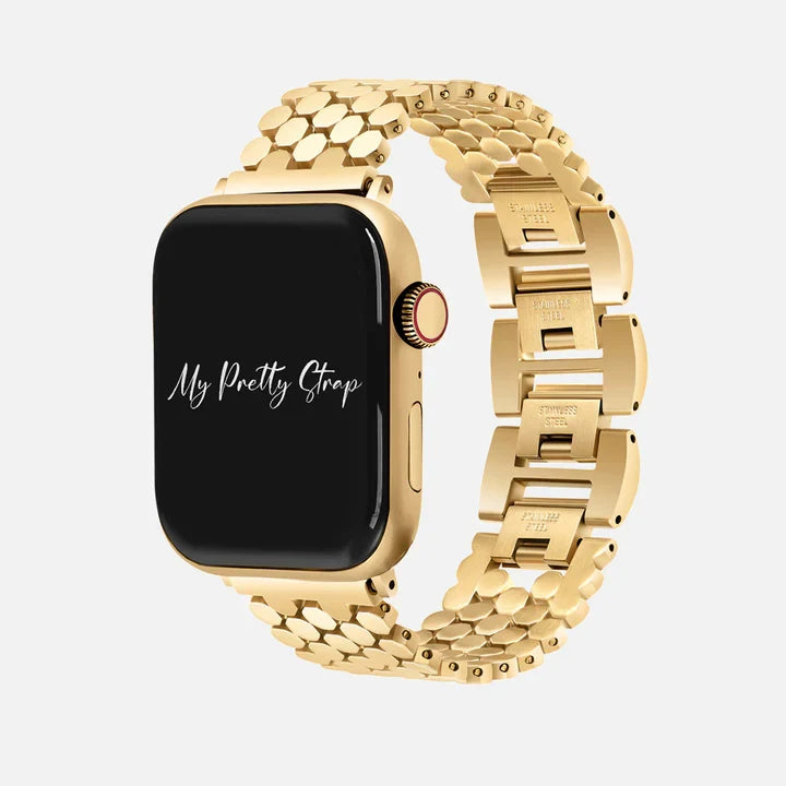 Honeycomb Stainless Steel Strap in Gold