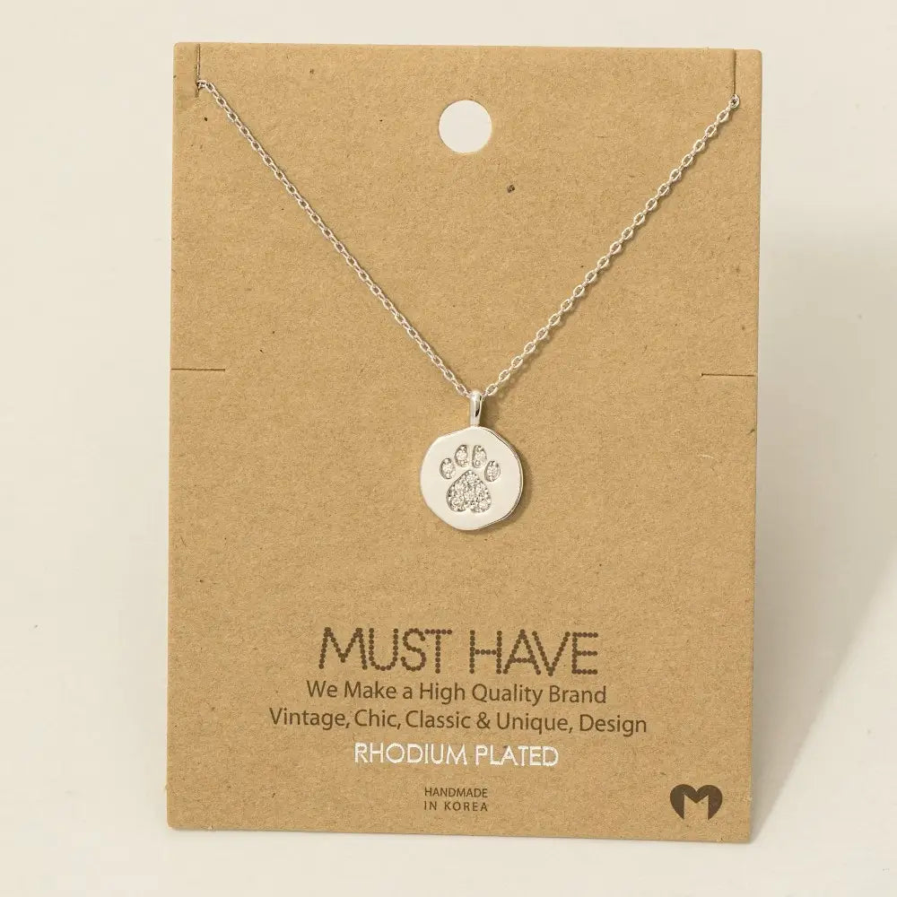 Gold Dipped Dog Paw Necklace