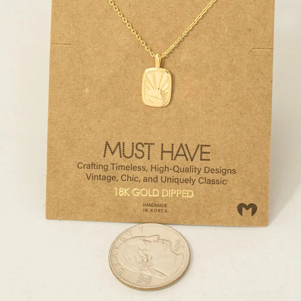 Gold Dipped Sun Necklace